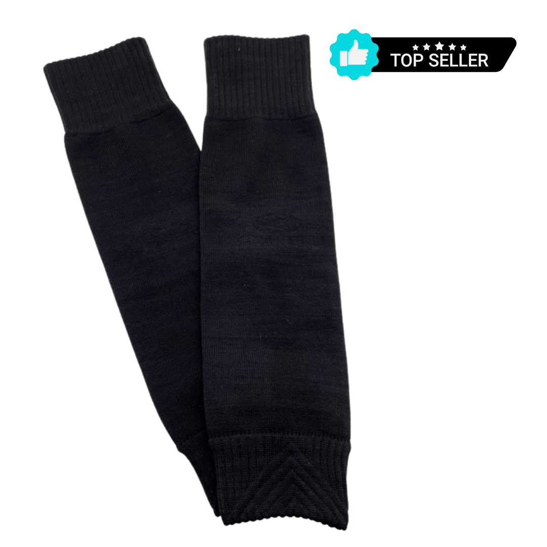 Black football, soccer sock sleeves for sports, compression