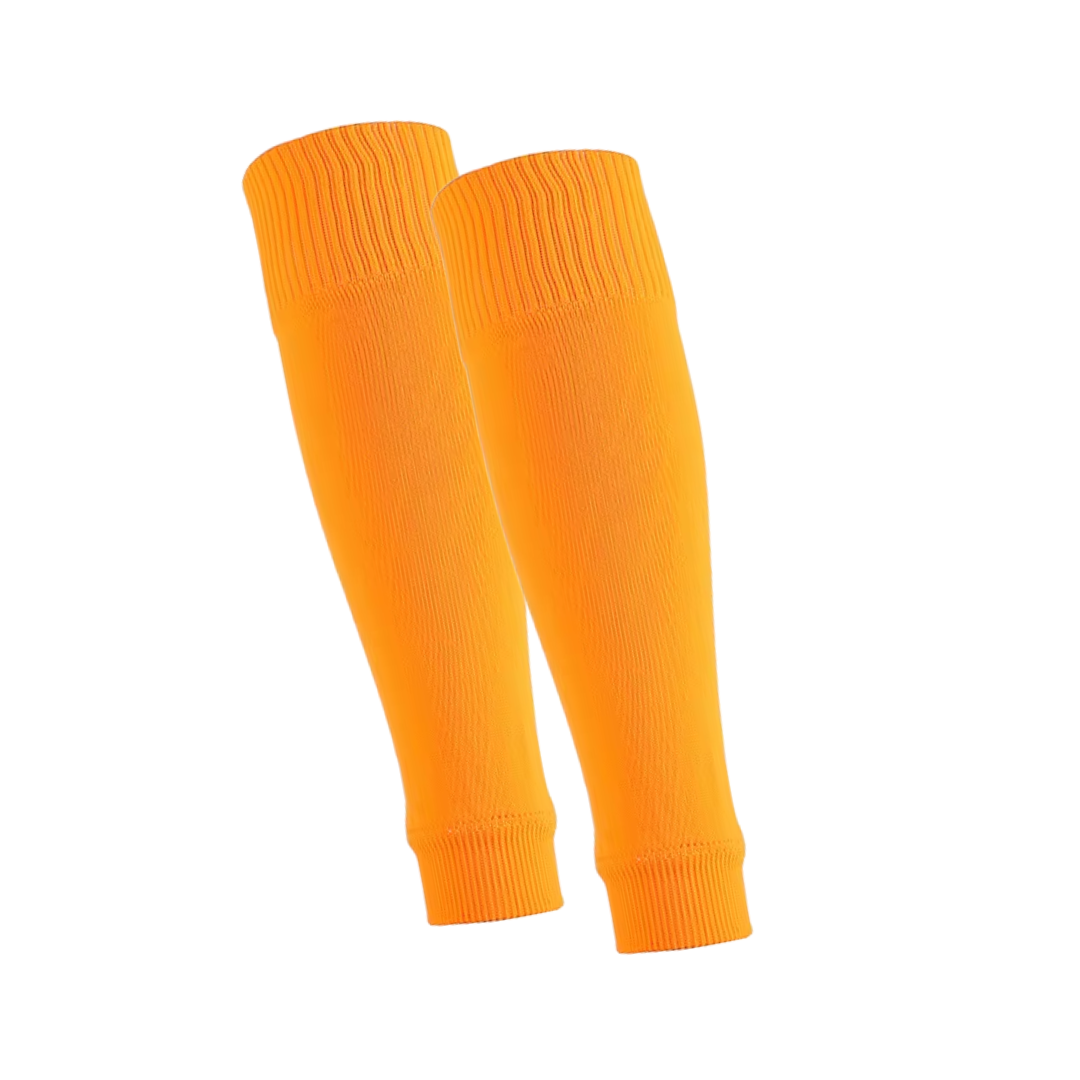 Orange football, soccer sock sleeves for sports, compression – NZ & AUS