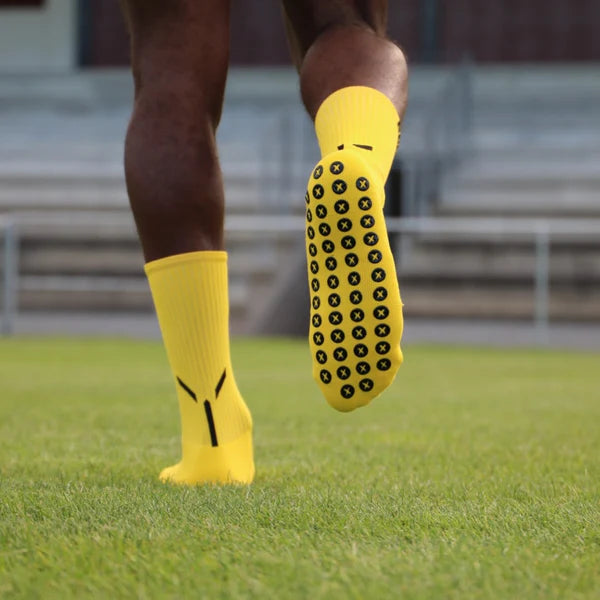 Best Yellow grip socks for football, rugby, and gym – non-slip performance socks for traction, comfort, and pro-level control.