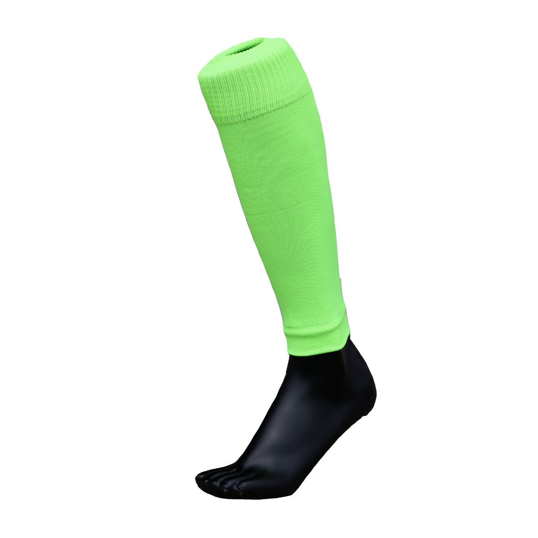 Neon Green sock Sleeves, footless sock, sock sleeve for footballers and Soccer players