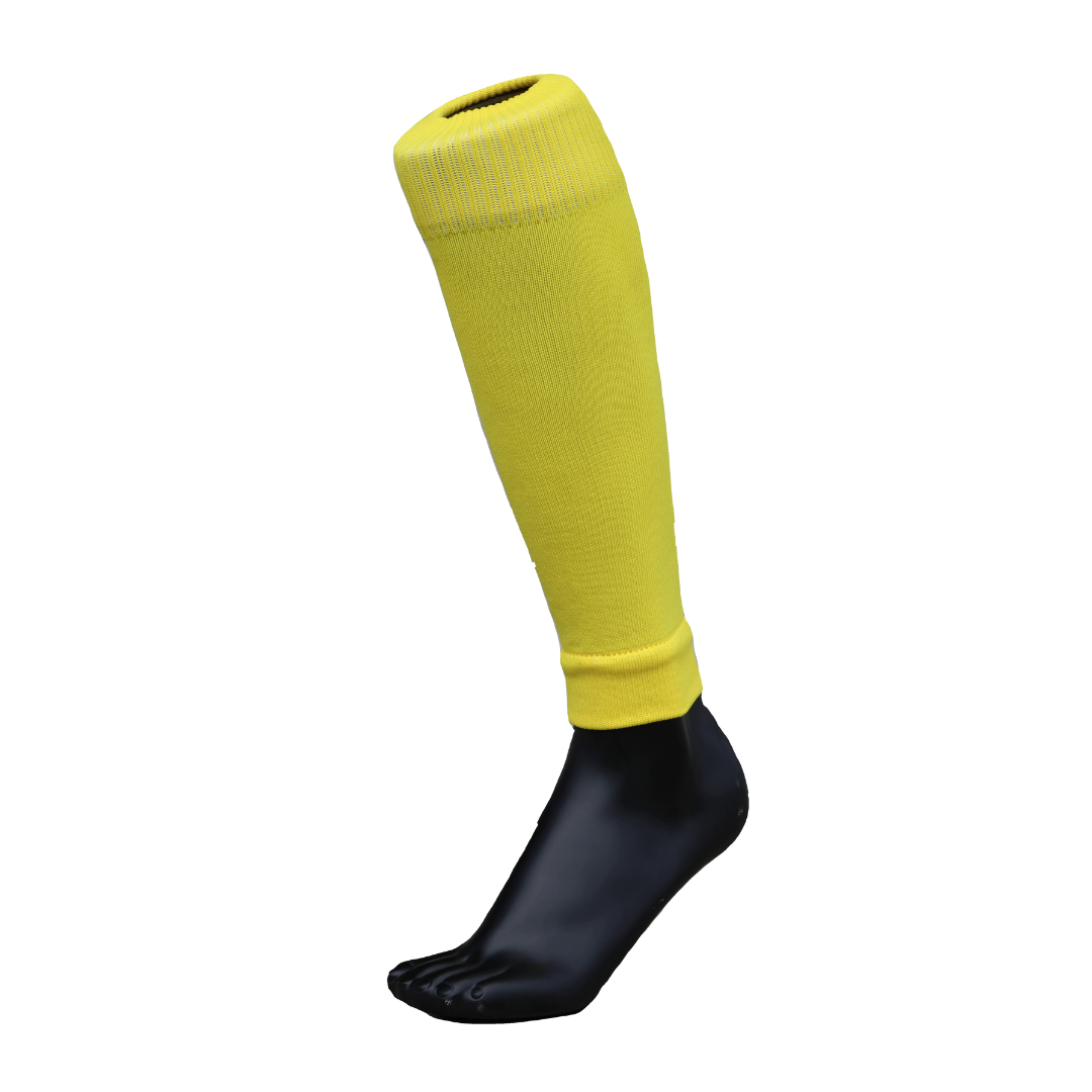 Yellow sock Sleeves, Footless sock and sock sleeve for soccer players in NZ and Australia