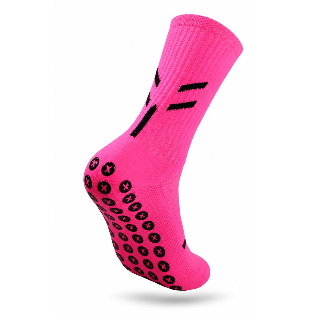 Pink Best Grip performance grip socks with non-slip sole for football, rugby, netball, Pilates and all sports in New Zealand