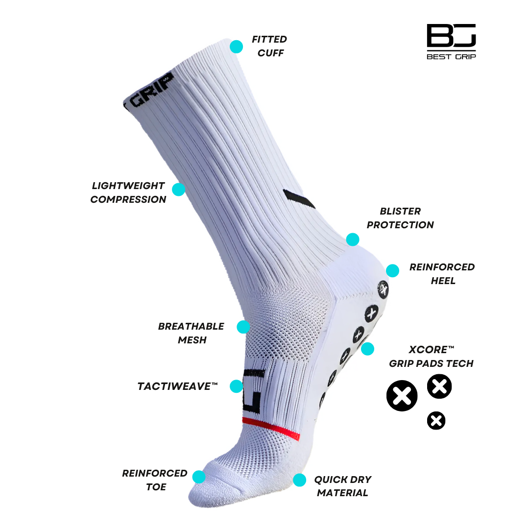 Best Grip Socks (Pro) White