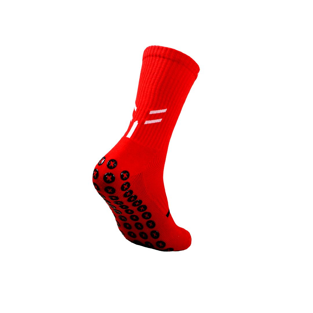 Best Red Grip Socks for Football, Gugby, and Gym – Non-Slip Performance Grip Socks for Traction, Comfort, and Pro-Level Control.